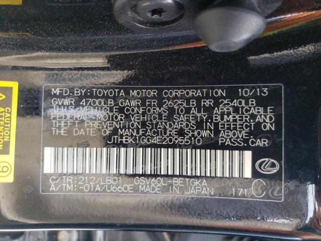 Photo 10 from auction – 2014 LEXUS ES 350 with VIN JTHBK1GG4E2095510