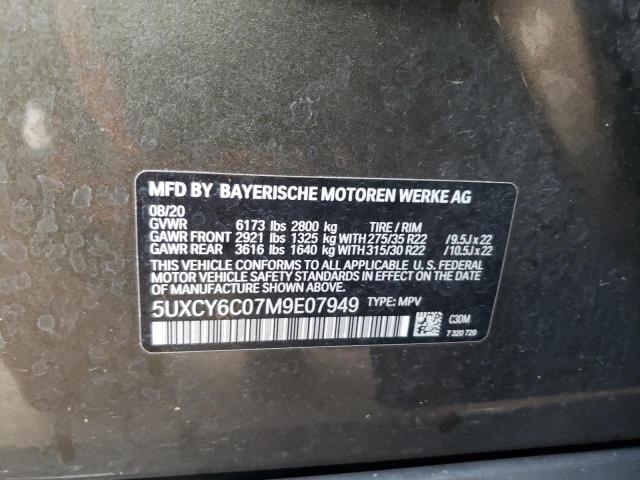 Photo 10 from auction – 2021 BMW X6 XDRIVE4 with VIN 5UXCY6C07M9E07949