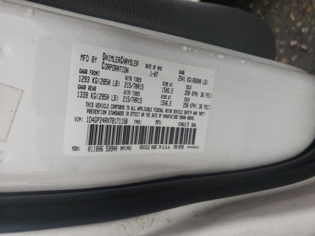 Photo 10 from auction – 2007 DODGE GRAND CARA with VIN 1D4GP24RX7B171158