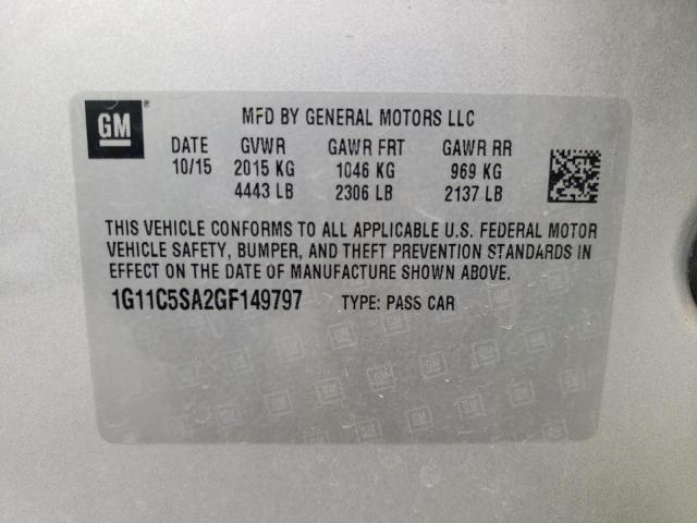 Photo 10 from auction – 2016 CHEVROLET MALIBU LIM with VIN 1G11C5SA2GF149797