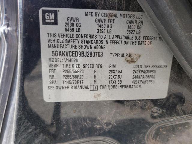 Photo 10 from auction – 2011 BUICK ENCLAVE CX with VIN 5GAKVCED9BJ280703