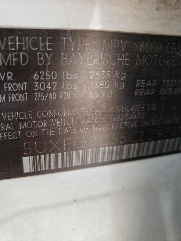 Photo 10 from auction – 2012 BMW X6 XDRIVE5 with VIN 5UXFG8C55CLZ97414