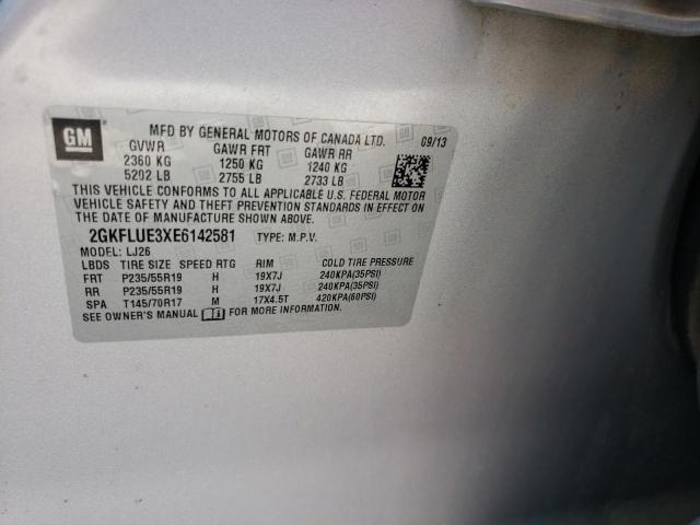 Photo 10 from auction – 2014 GMC TERRAIN DE with VIN 2GKFLUE3XE6142581
