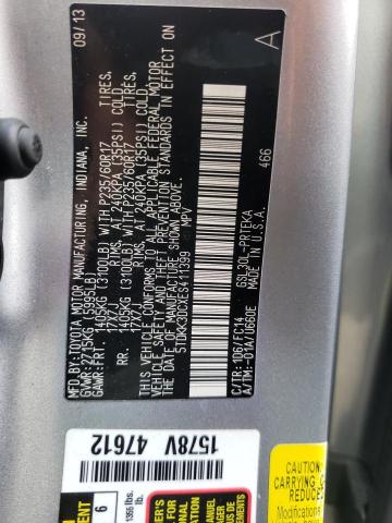 Photo 10 from auction – 2014 TOYOTA SIENNA LE with VIN 5TDKK3DCXES411399