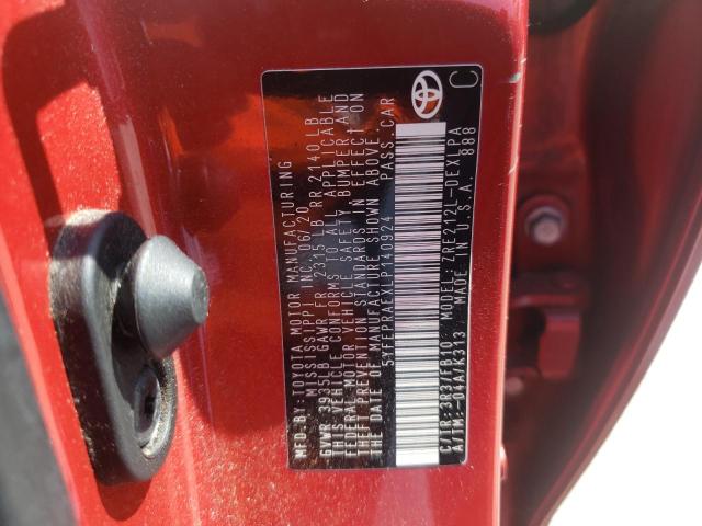 Photo 10 from auction – 2020 TOYOTA COROLLA LE with VIN 5YFEPRAEXLP140924