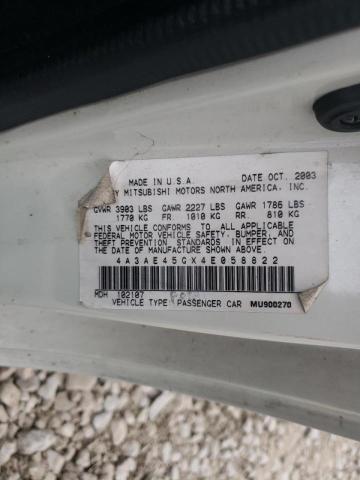 Photo 10 from auction – 2004 MITSUBISHI ECLIPSE SP with VIN 4A3AE45GX4E058822