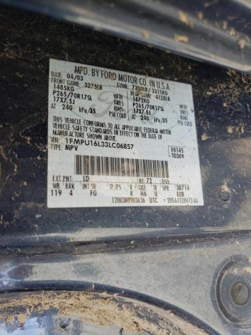 Photo 10 from auction – 2003 FORD EXPEDITION with VIN 1FMPU16L33LC06857