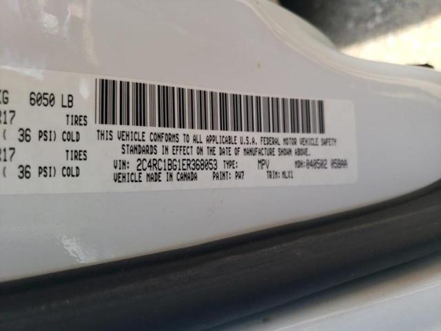 Photo 10 from auction – 2014 CHRYSLER TOWN & COU with VIN 2C4RC1BG1ER368053