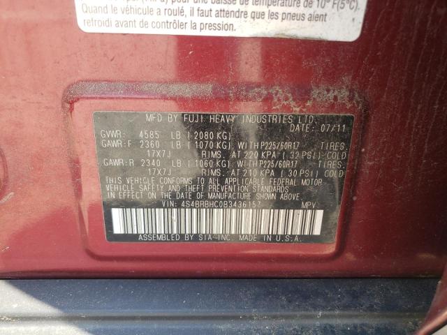 Photo 10 from auction – 2011 SUBARU OUTBACK 2. with VIN 4S4BRBHC0B3436157
