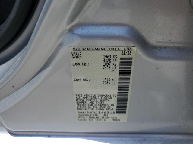 Photo 10 from auction – 2019 NISSAN ALTIMA SV with VIN 1N4BL4DV7KC146318