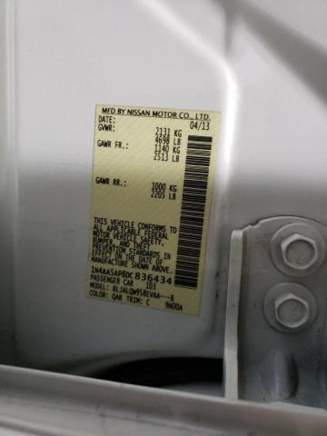 Photo 10 from auction – 2013 NISSAN MAXIMA S with VIN 1N4AA5AP8DC836434