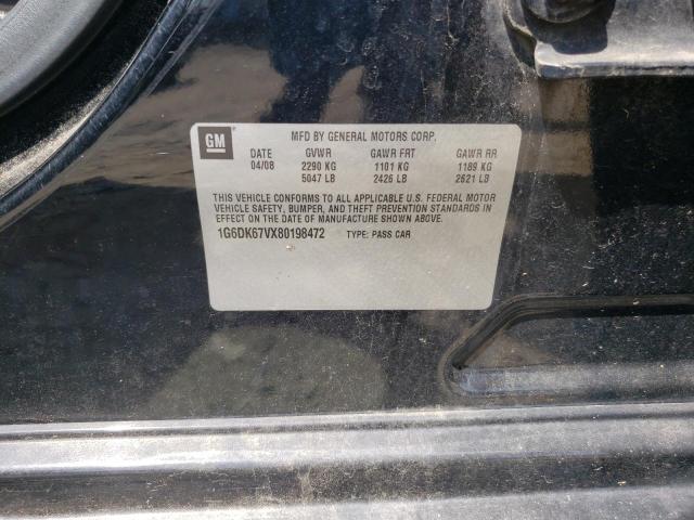 Photo 10 from auction – 2008 CADILLAC STS with VIN 1G6DK67VX80198472