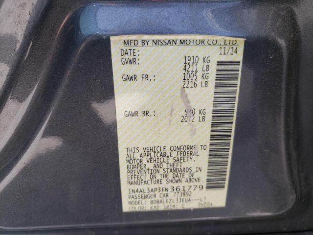 Photo 10 from auction – 2015 NISSAN ALTIMA with VIN 1N4AL3AP3FN361779
