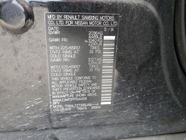 Photo 10 from auction – 2015 NISSAN ROGUE S with VIN KNMAT2MT2FP514458