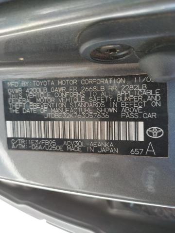 Photo 10 from auction – 2006 TOYOTA CAMRY LE with VIN JTDBE32K763057636