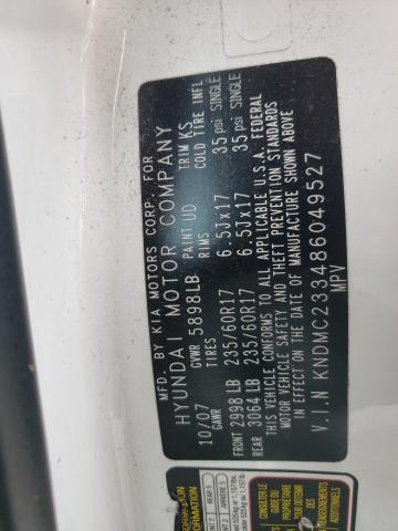 Photo 10 from auction – 2008 HYUNDAI ENTOURAGE with VIN KNDMC233486049527