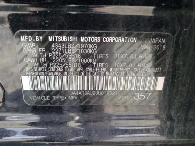 Photo 10 from auction – 2018 MITSUBISHI OUTLANDER with VIN JA4AR3AU9JU012021