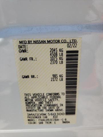 Photo 10 from auction – 2022 NISSAN LEAF SV with VIN 1N4AZ1CV0NC560300