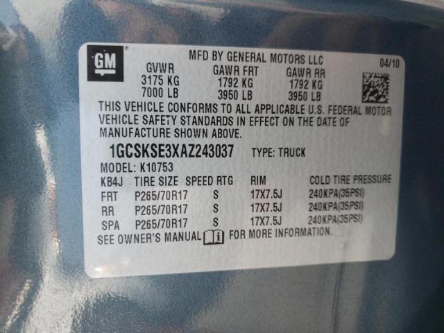 Photo 10 from auction – 2010 CHEVROLET SILVERADO with VIN 1GCSKSE3XAZ243037