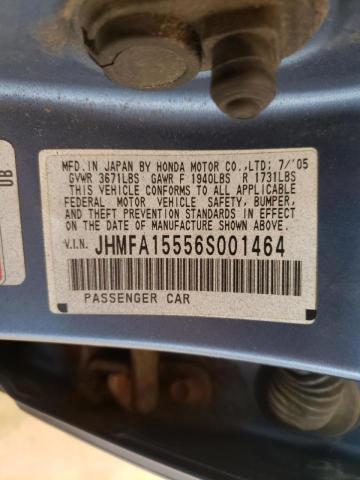 Photo 10 from auction – 2006 HONDA CIVIC LX with VIN JHMFA15556S001464