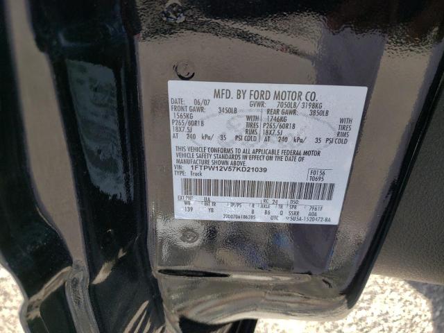 Photo 10 from auction – 2007 FORD F150 SUPER with VIN 1FTPW12V57KD21039