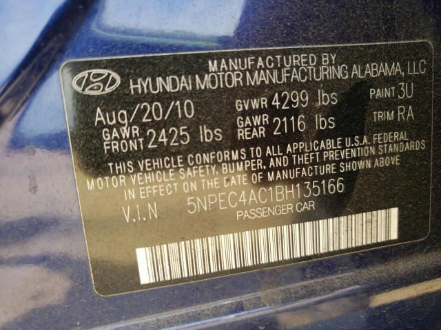 Photo 10 from auction – 2011 HYUNDAI SONATA SE with VIN 5NPEC4AC1BH135166