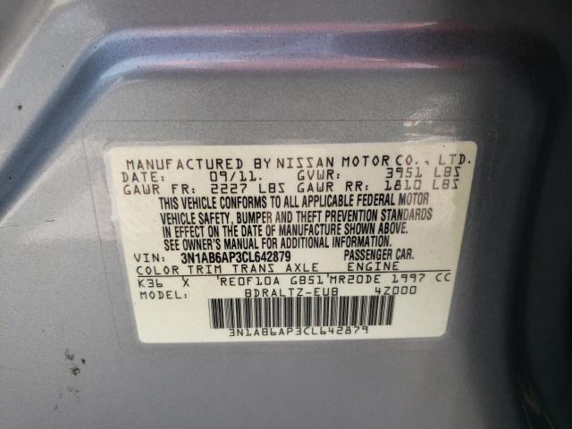 Photo 10 from auction – 2012 NISSAN SENTRA 2.0 with VIN 3N1AB6AP3CL642879