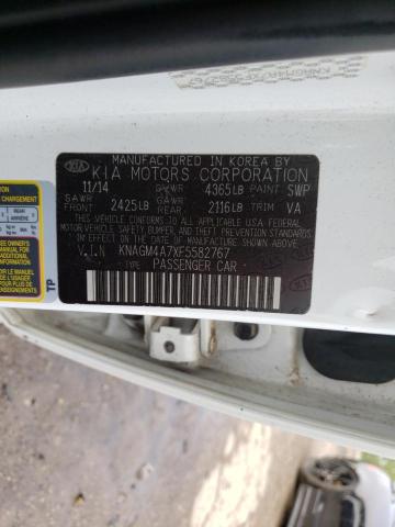Photo 10 from auction – 2015 KIA OPTIMA LX with VIN KNAGM4A7XF5582767