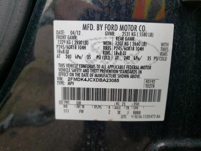Photo 10 from auction – 2013 FORD EDGE SEL with VIN 2FMDK4JCXDBA23085