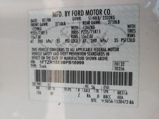 Photo 10 from auction – 2008 FORD RANGER SUP with VIN 1FTZR15E98PB16999