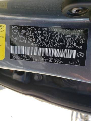 Photo 10 from auction – 2006 LEXUS ES 330 with VIN JTHBA30G765167258