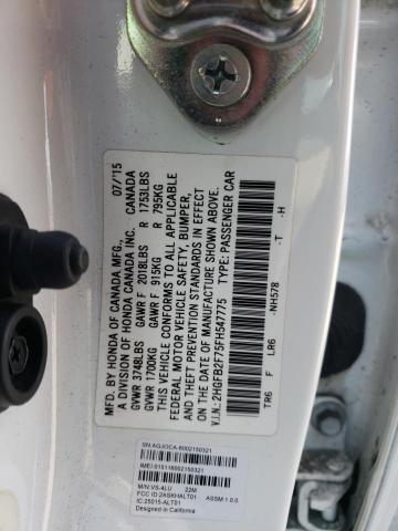 Photo 10 from auction – 2015 HONDA CIVIC SE with VIN 2HGFB2F75FH547775