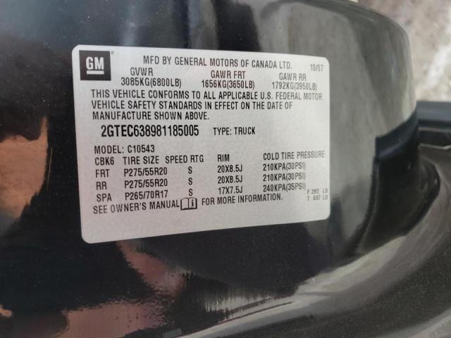 Photo 10 from auction – 2008 GMC NEW SIERRA with VIN 2GTEC638981185005
