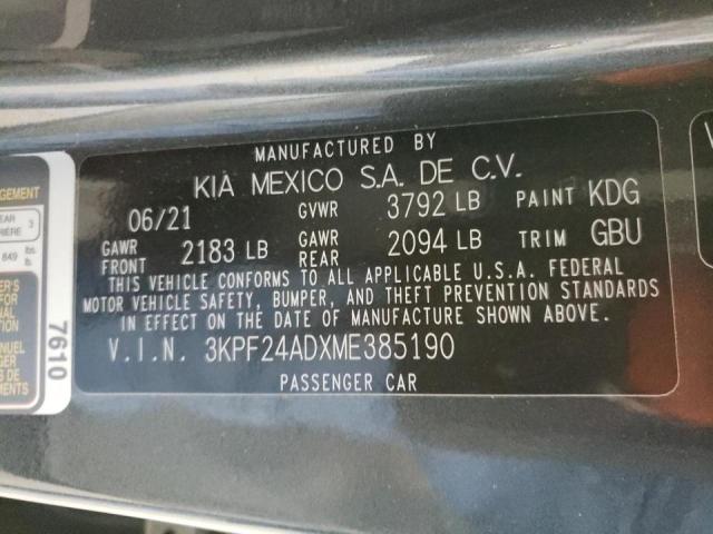 Photo 10 from auction – 2021 KIA FORTE FE with VIN 3KPF24ADXME385190