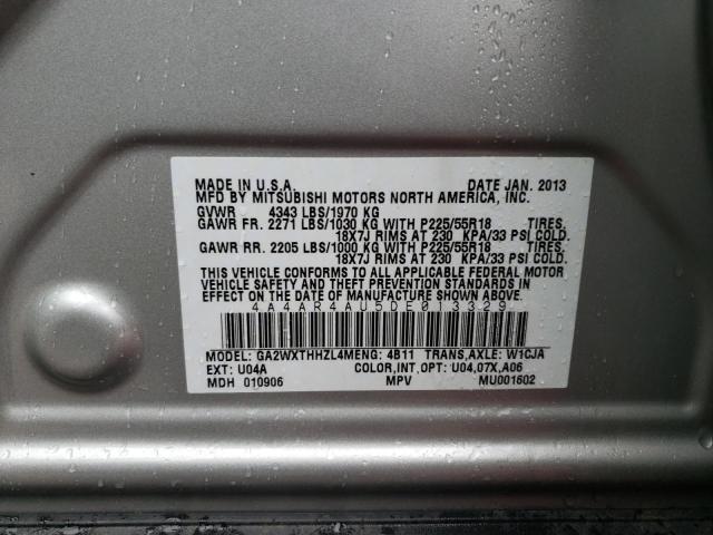 Photo 10 from auction – 2013 MITSUBISHI OUTLANDER with VIN 4A4AR4AU5DE013329