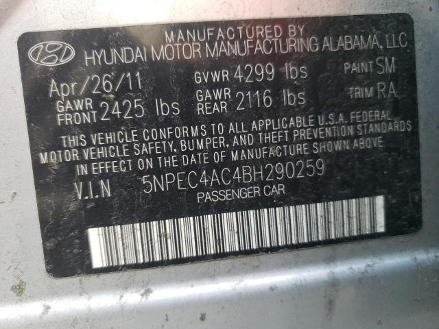Photo 10 from auction – 2011 HYUNDAI SONATA SE with VIN 5NPEC4AC4BH290259