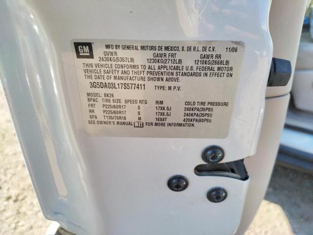 Photo 10 from auction – 2007 BUICK RENDEZVOUS with VIN 3G5DA03L17S577411