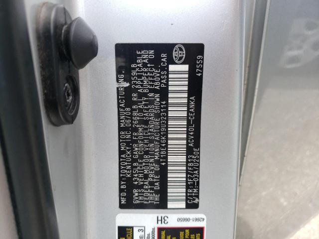 Photo 10 from auction – 2009 TOYOTA CAMRY BASE with VIN 4T1BE46K19U323114