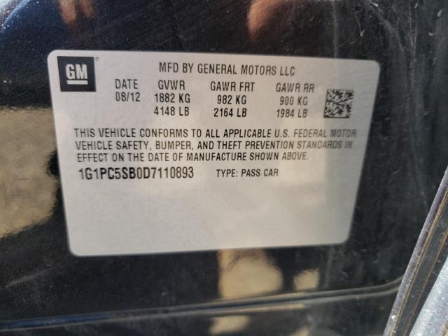 Photo 10 from auction – 2013 CHEVROLET CRUZE LT with VIN 1G1PC5SB0D7110893
