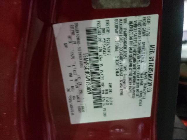 Photo 10 from auction – 2010 FORD FOCUS SES with VIN 1FAHP3GN0AW180859