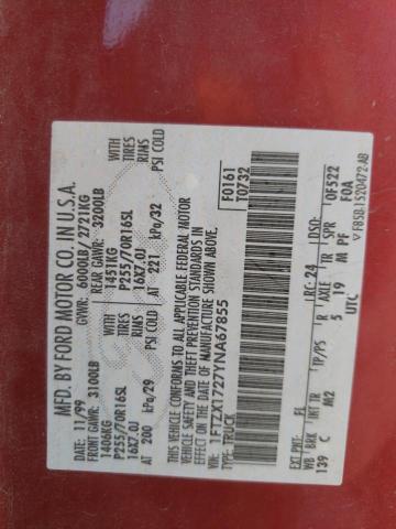 Photo 10 from auction – 2000 FORD F150 with VIN 1FTZX1727YNA67855