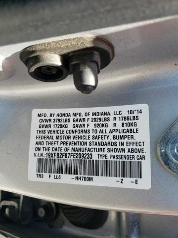 Photo 10 from auction – 2015 HONDA CIVIC EX with VIN 19XFB2F87FE209233