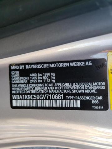 Photo 10 from auction – 2016 BMW 228 I SULE with VIN WBA1K9C59GV710681