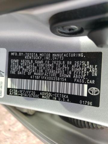Photo 10 from auction – 2013 TOYOTA CAMRY L with VIN 4T1BF1FKXDU258154