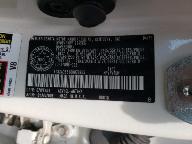 Photo 10 from auction – 2013 TOYOTA VENZA LE with VIN 4T3ZA3BB1DU076865