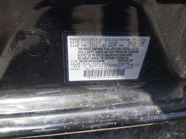 Photo 10 from auction – 2019 NISSAN VERSA S with VIN 3N1CN7AP7KL843236