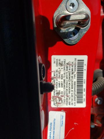 Photo 10 from auction – 2017 HONDA CIVIC LX with VIN 2HGFC2F53HH533856