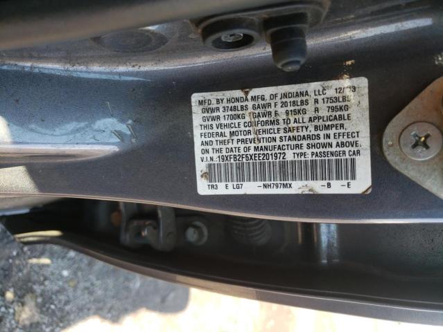 Photo 10 from auction – 2014 HONDA CIVIC LX with VIN 19XFB2F5XEE201972