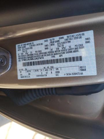 Photo 10 from auction – 2020 FORD ESCAPE TIT with VIN 1FMCU9J98LUA27474