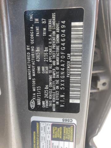 Photo 10 from auction – 2015 KIA OPTIMA EX with VIN 5XXGN4A70FG460494